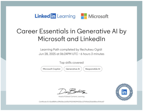 Career Essentials in Generative AI certificate